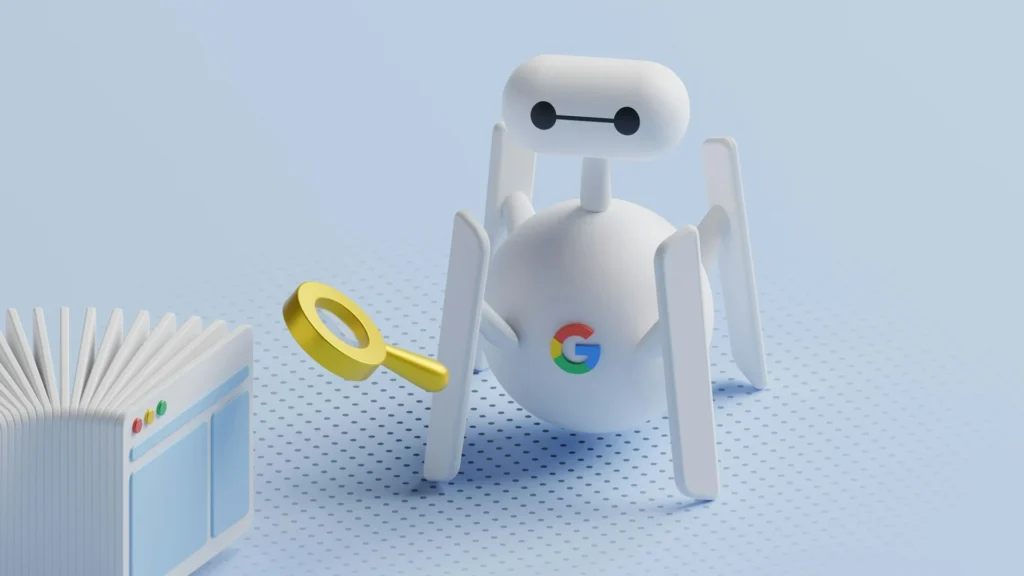 Immagine di un robottino che effettua ottimizzazione SEO
